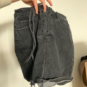 Garage black mini skirt